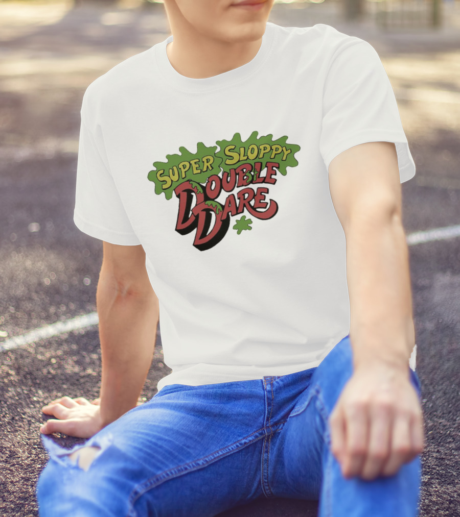 Super Sloppy Double Dare Nickelodeon Classic Game Show T-Shirt