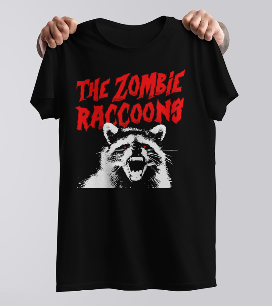 The Zombie Raccoons Fierce Creature Horror T-Shirt