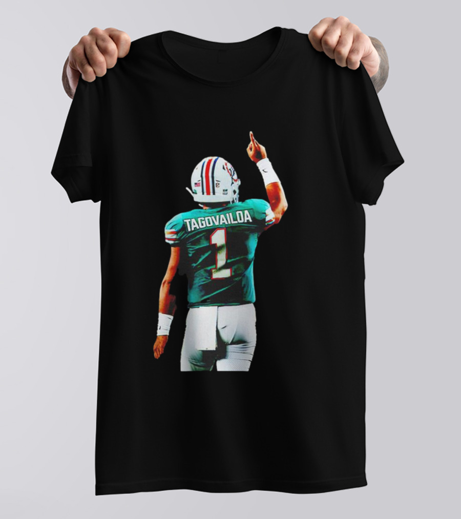 Tua Tagovailoa Miami Dolphins Number 1 Football Player T-Shirt