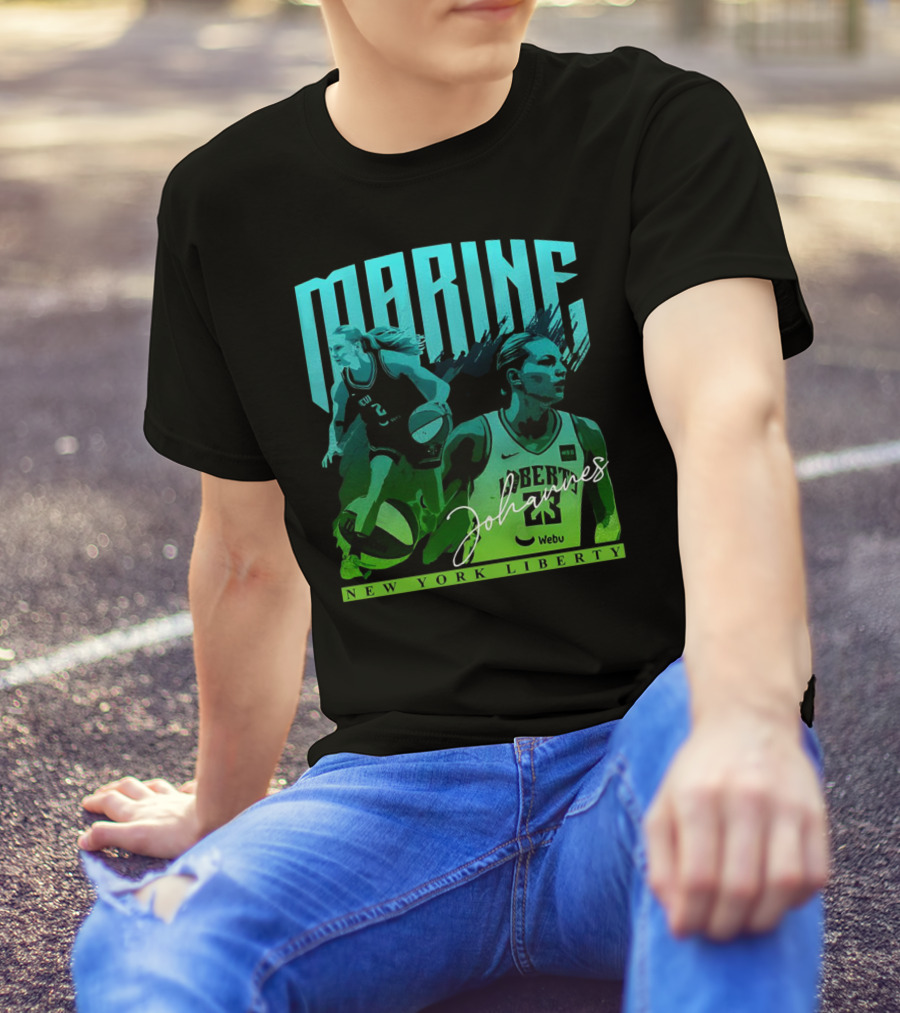 Marine Johannes New York Liberty Signature Jersey Number 23 Webu Basketball T-Shirt