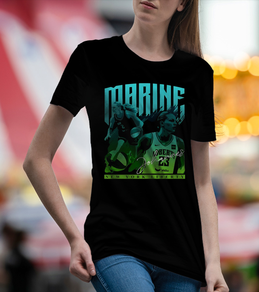 Marine Johannes New York Liberty Signature Jersey Number 23 Webu Basketball T-Shirt