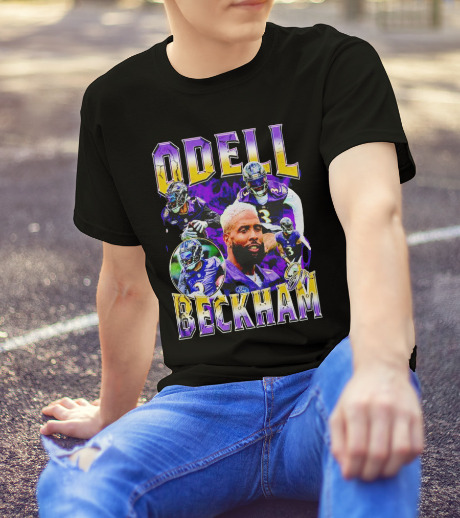 Odell Beckham Jr Baltimore Ravens Football Player Highlights T-Shirt