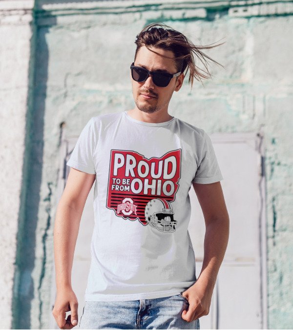 Ohio State Proud To Be From Ohio Football Helmet Logo Buckeyes T-Shirt