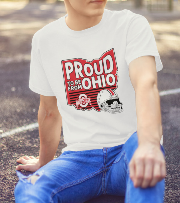 Ohio State Proud To Be From Ohio Football Helmet Logo Buckeyes T-Shirt
