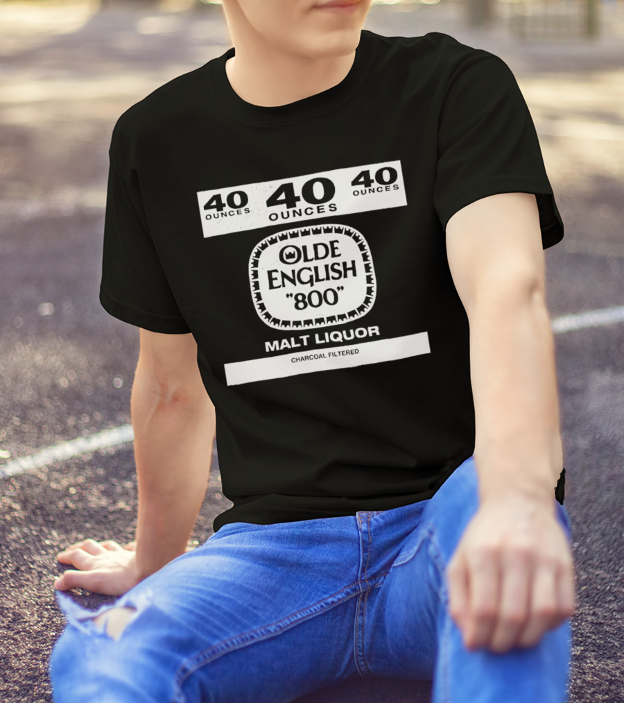 Olde English 800 40 Ounces Malt Liquor Charcoal Filtered T-Shirt