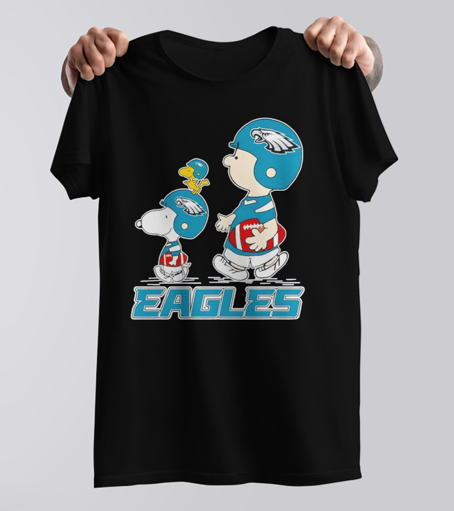 Eagles Football Snoopy Charlie Brown Woodstock Philadelphia T-Shirt
