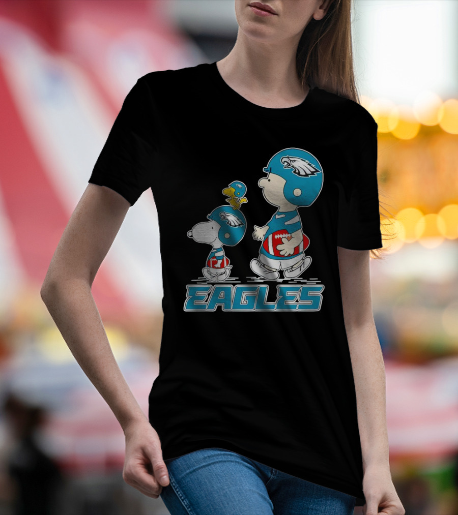 Eagles Football Snoopy Charlie Brown Woodstock Philadelphia T-Shirt