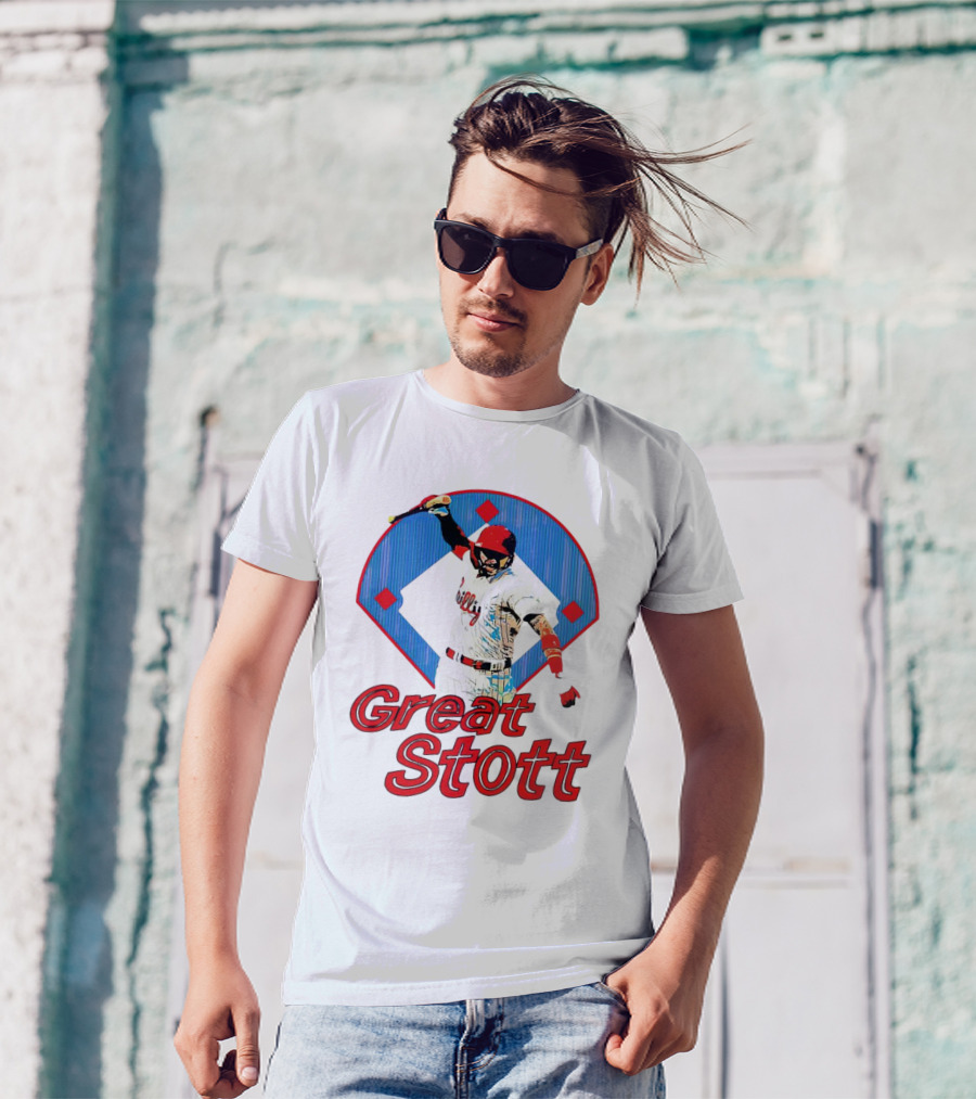 Great Stott Philadelphia Phillies Bat Spike T-Shirt
