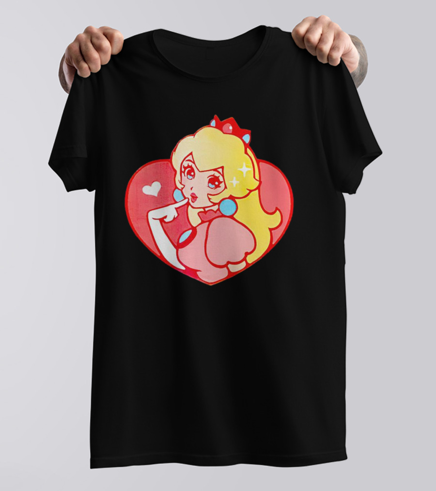 Jivke Princess Peach Heart T-Shirt