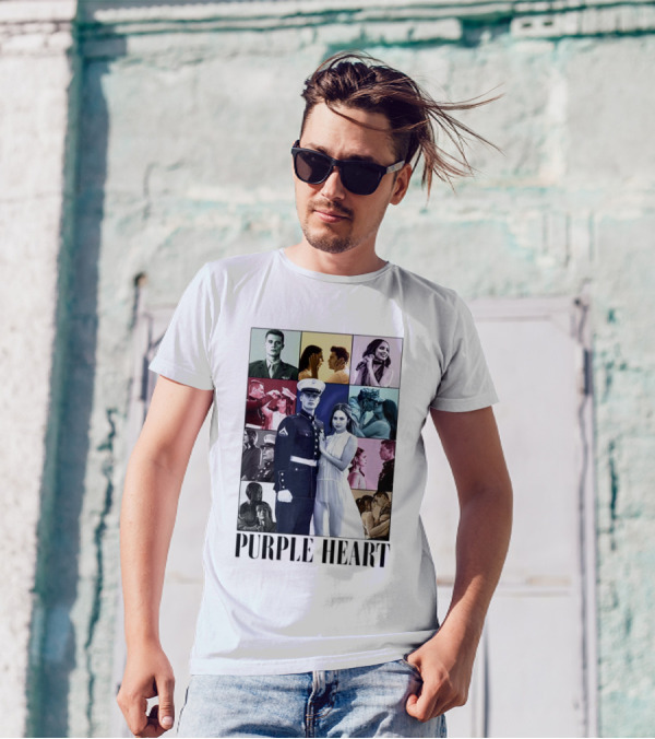 Purple Heart Military Romance And Relationships Montage T-Shirt