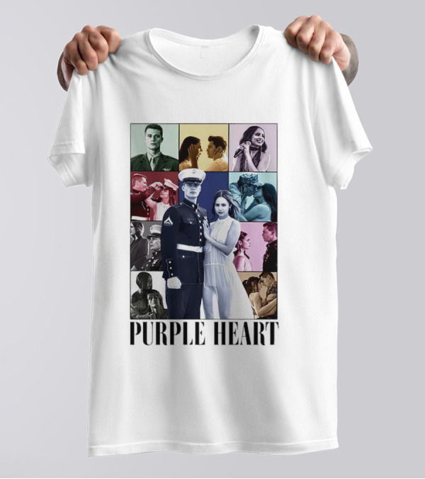Purple Heart Military Romance And Relationships Montage T-Shirt