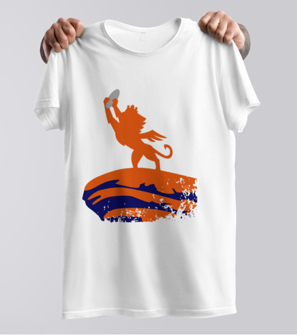 Fc Cincinnati King Of The Shield Orange Lion Crowned On Mound T-Shirt