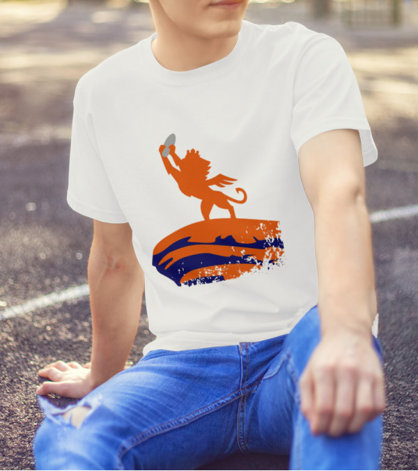 Fc Cincinnati King Of The Shield Orange Lion Crowned On Mound T-Shirt