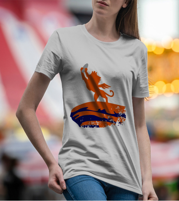 Fc Cincinnati King Of The Shield Orange Lion Crowned On Mound T-Shirt