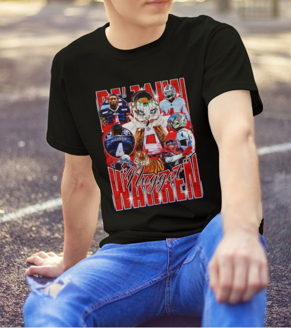 De’Jahn Nugget Warren Jackson State Tigers Football Player Collage T-Shirt