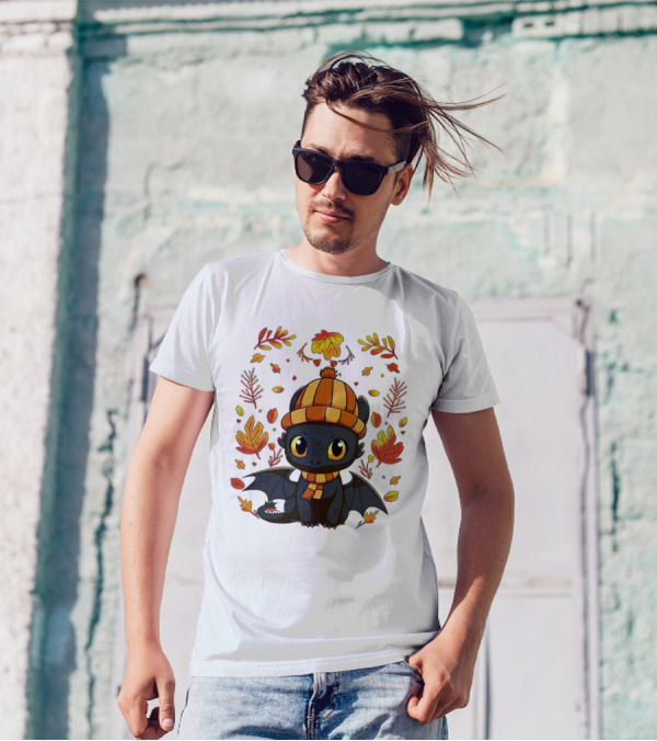 Fall Night Fury Thanksgiving Autumn Leaves T-Shirt