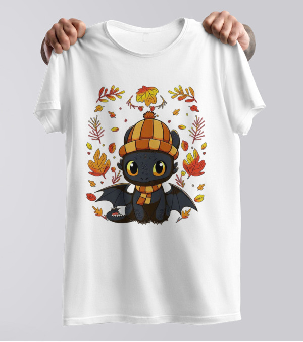 Fall Night Fury Thanksgiving Autumn Leaves T-Shirt