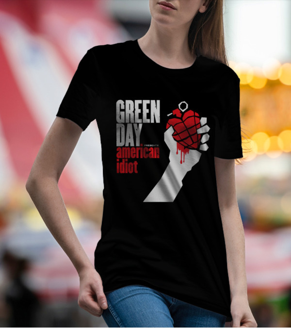 Green Day Presents American Idiot Heart Hand Grenade T-Shirt