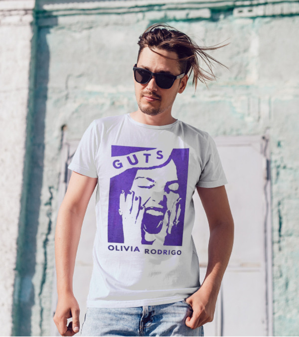 Guts Olivia Rodrigo Vintage Purple Face T-Shirt