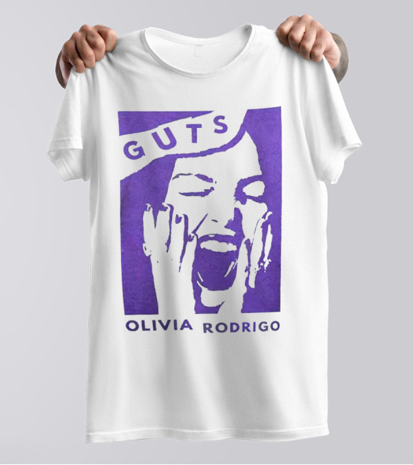 Guts Olivia Rodrigo Vintage Purple Face T-Shirt