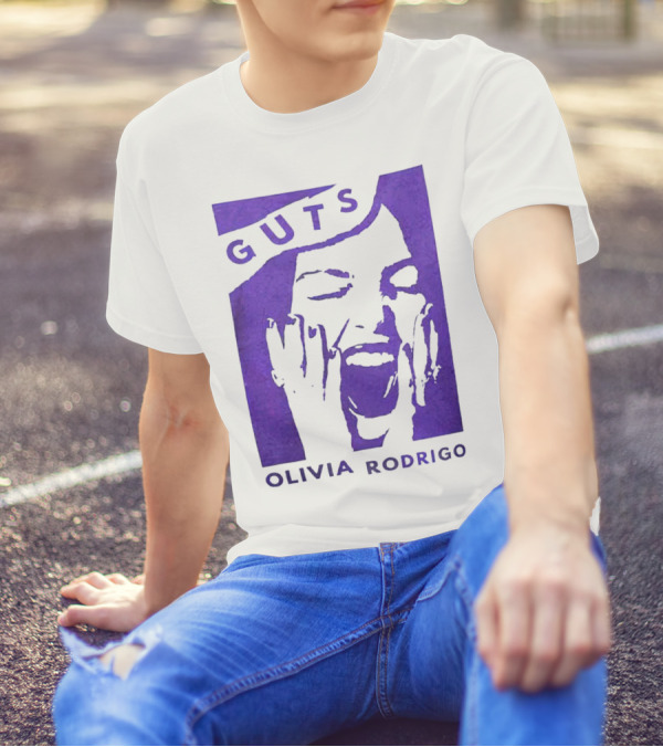 Guts Olivia Rodrigo Vintage Purple Face T-Shirt