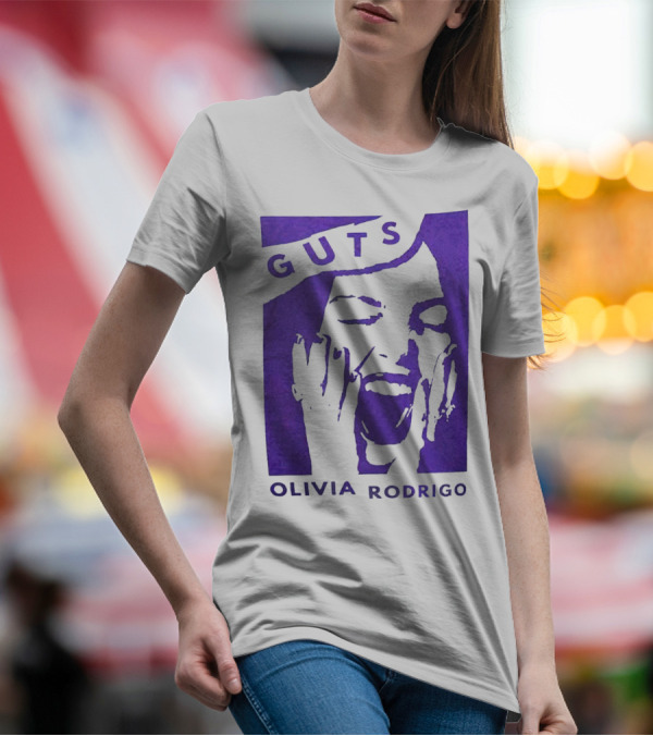 Guts Olivia Rodrigo Vintage Purple Face T-Shirt