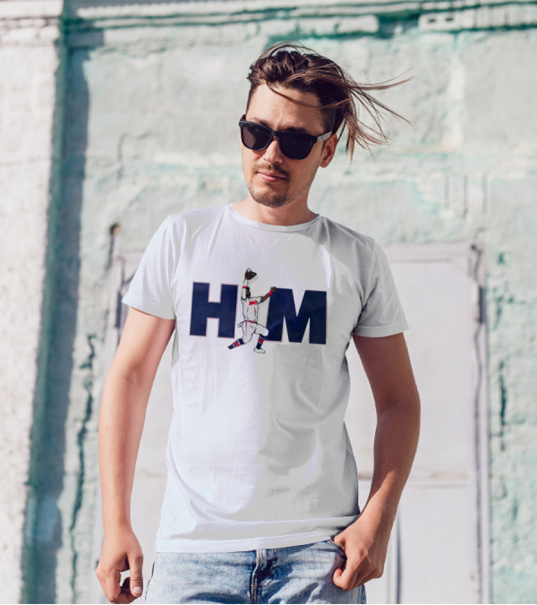 HIM Atlanta Braves Baseball Player Catching T-Shirt