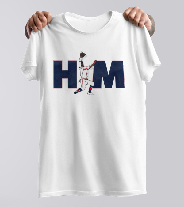 HIM Atlanta Braves Baseball Player Catching T-Shirt