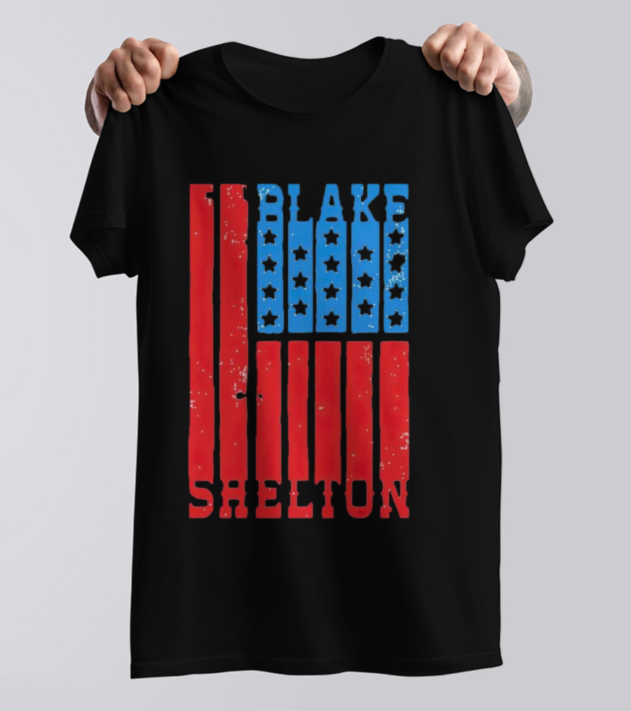 Blake Shelton American Flag Stars And Stripes USA T-Shirt