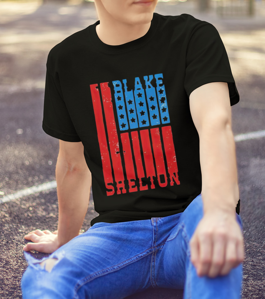 Blake Shelton American Flag Stars And Stripes USA T-Shirt