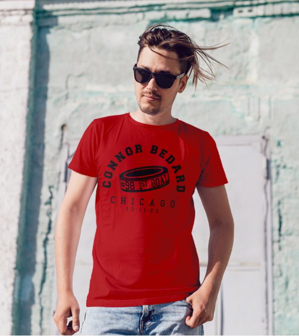 Connor Bedard #98 1st Goal Chicago 10-11-23 T-Shirt