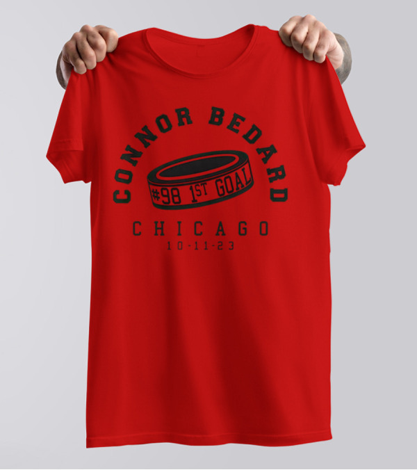 Connor Bedard #98 1st Goal Chicago 10-11-23 T-Shirt