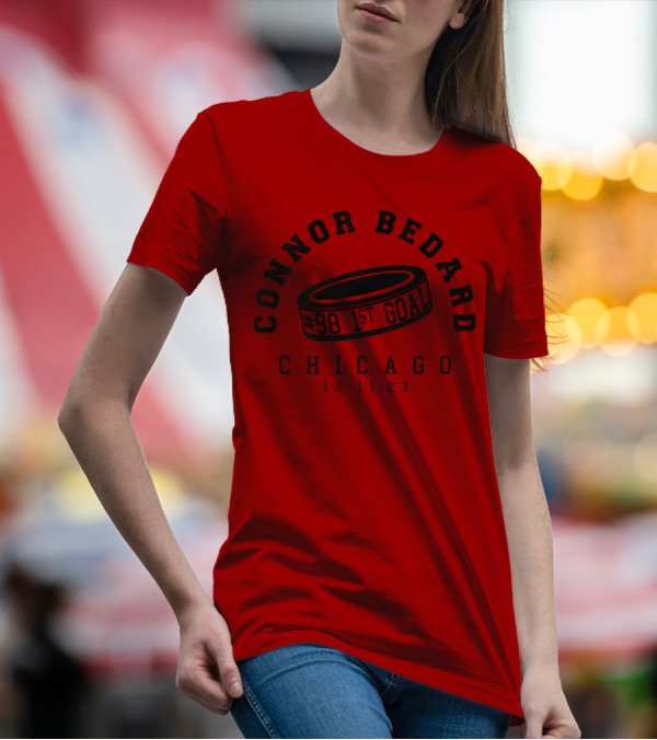 Connor Bedard #98 1st Goal Chicago 10-11-23 T-Shirt
