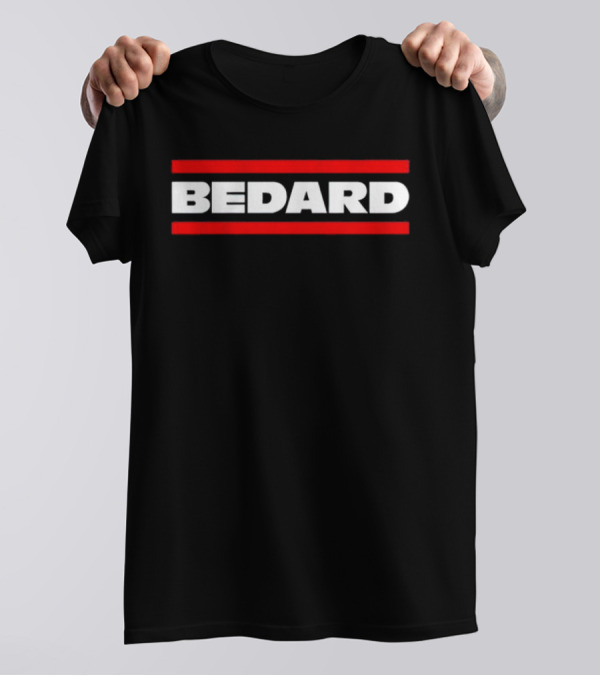 Connor Bedard Bold Stylized Name With Red And White Accents T-Shirt