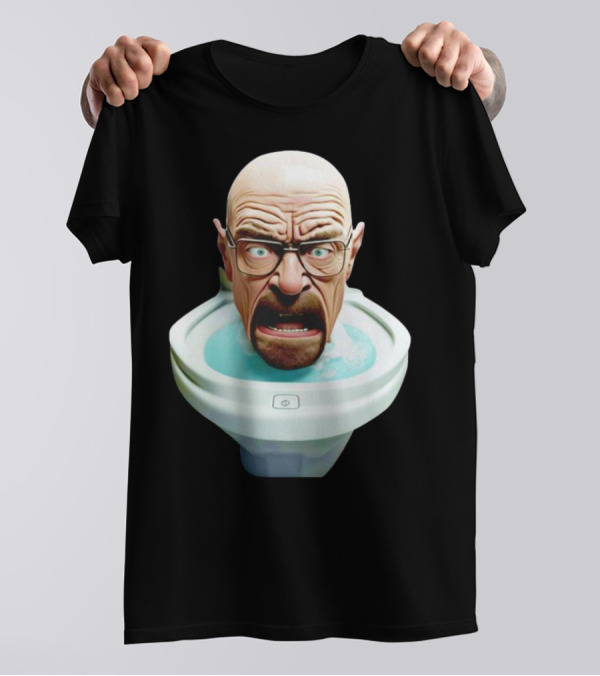 Walter White Toilet Skibidi Meme Face T-Shirt
