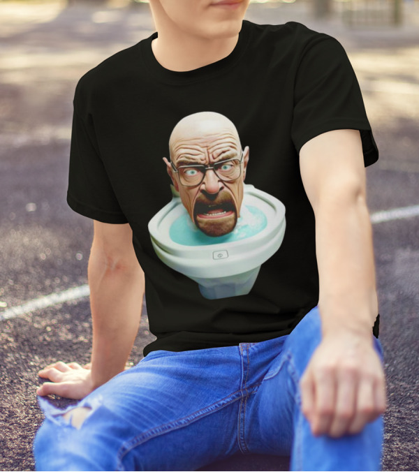 Walter White Toilet Skibidi Meme Face T-Shirt