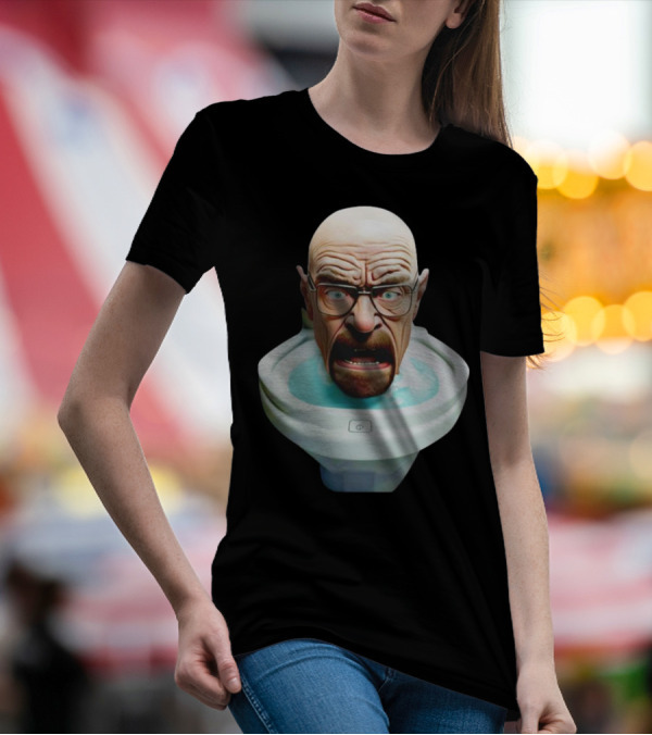 Walter White Toilet Skibidi Meme Face T-Shirt
