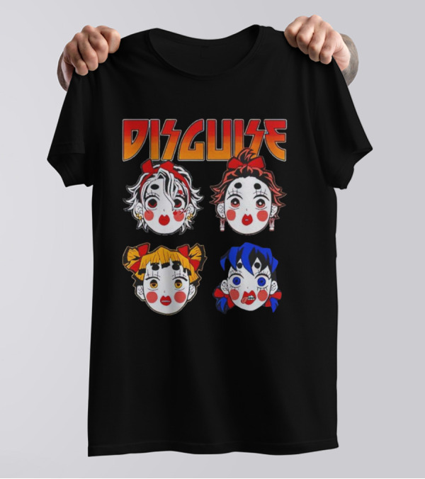 Disguise Anime Demon Slayer Character Faces T-Shirt