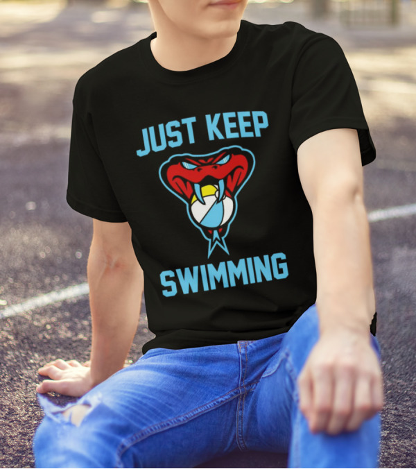 Just Keep Swimming Arizona Diamondbacks Snake Volleyball T-Shirt