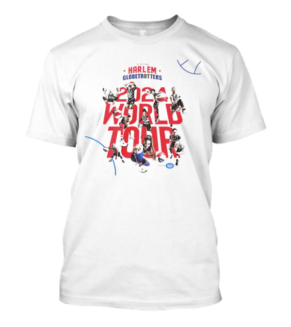 Harlem Globetrotters 2024 World Tour Basketball Team T-Shirt