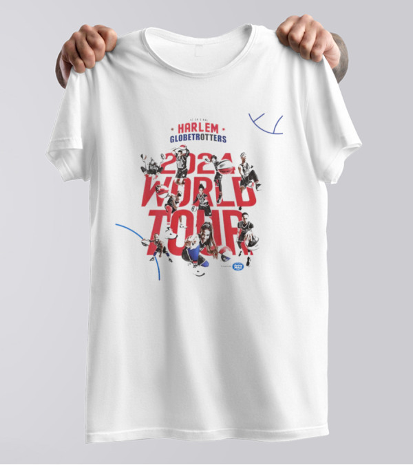 Harlem Globetrotters 2024 World Tour Basketball Team T-Shirt