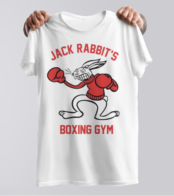 Jack Rabbit's Boxing Gym Rabbit Illustration With Boxing Gloves T-Shirt