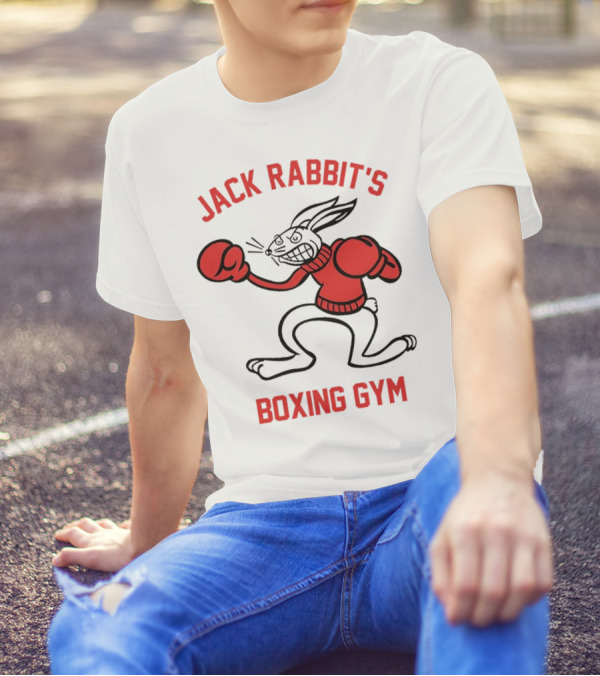 Jack Rabbit's Boxing Gym Rabbit Illustration With Boxing Gloves T-Shirt
