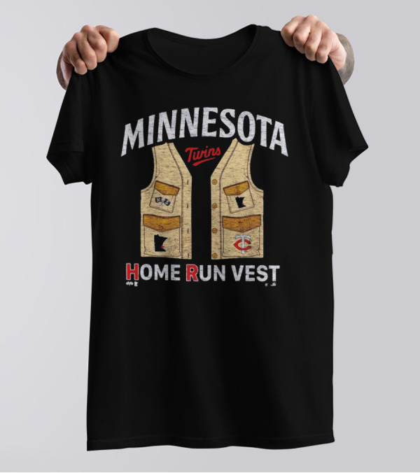 Minnesota Twins Home Run Vest Retro Style Baseball T-Shirt