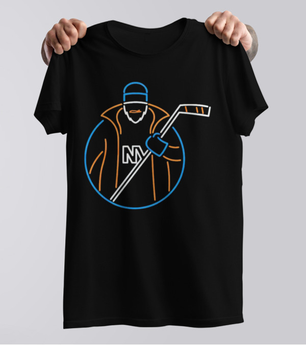 New York Islanders LGI Fisherman Neon NY Hockey T-Shirt