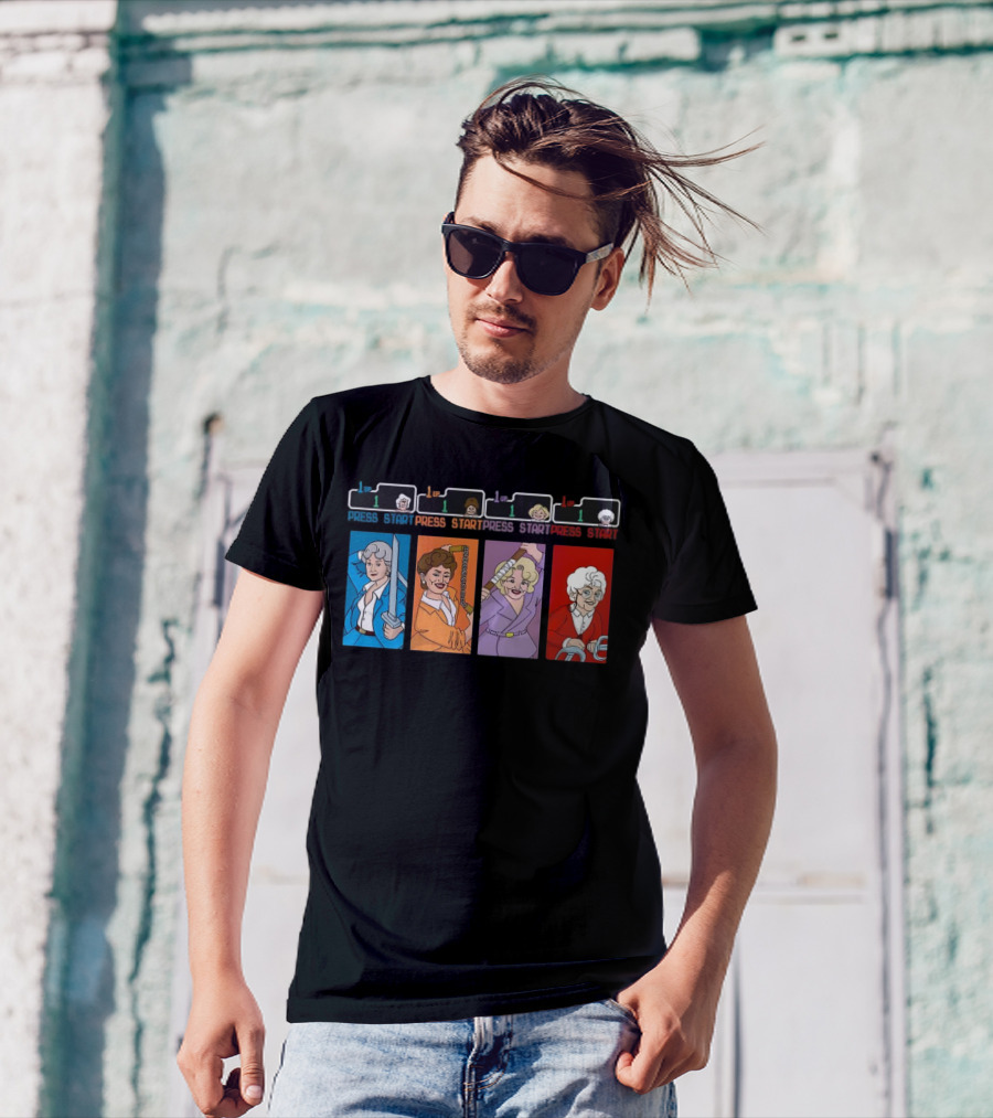 Golden Girls X Ninja Press Start Game 1up 1up 1up 1up T-Shirt
