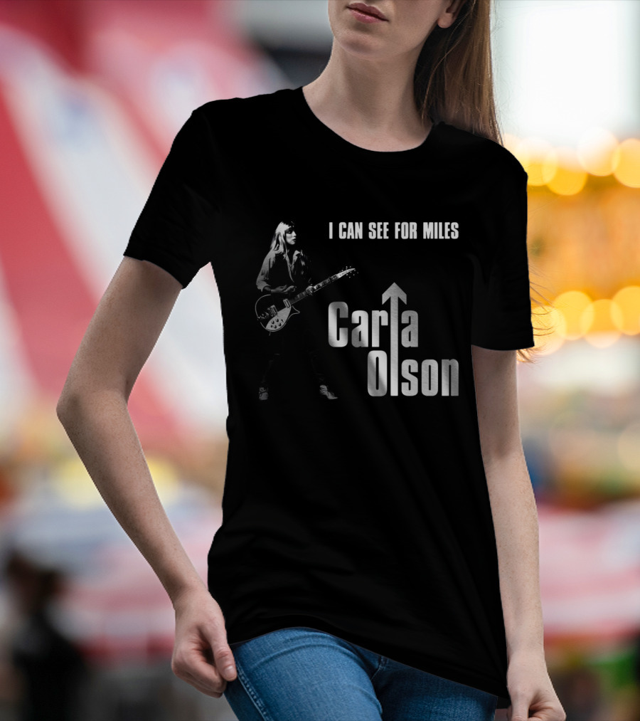 I Can See For Miles Carla Olson Guitar T-Shirt