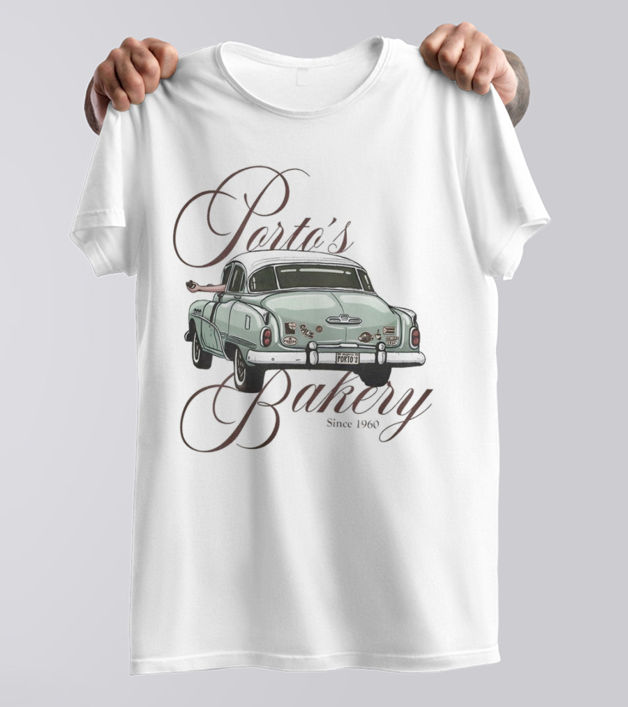 Porto's Bakery Since 1960 Vintage Car T-Shirt