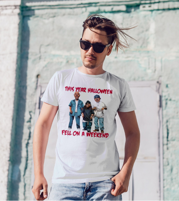 This Year Halloween Fell On A Weekend Trio In Hip-Hop T-Shirt