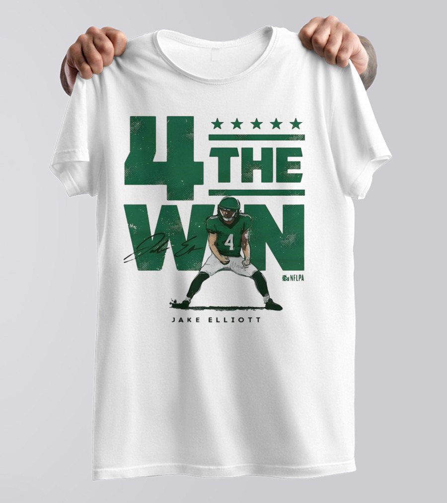 4 The Win Jake Elliott Football Player 4 Win G Signature T-Shirt